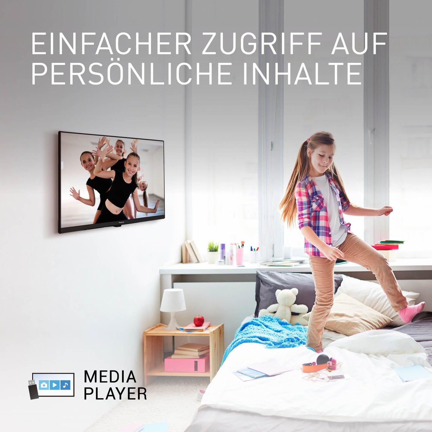 Panasonic TS-32N30AEZ, N30 Series 32 Inch HD LED TV, 2024, USB Media Player, High Contrast, HD Triple Tuner, HDMI, Wall Mounting Option, Thin Frame, for An Exceptional Visual Experience