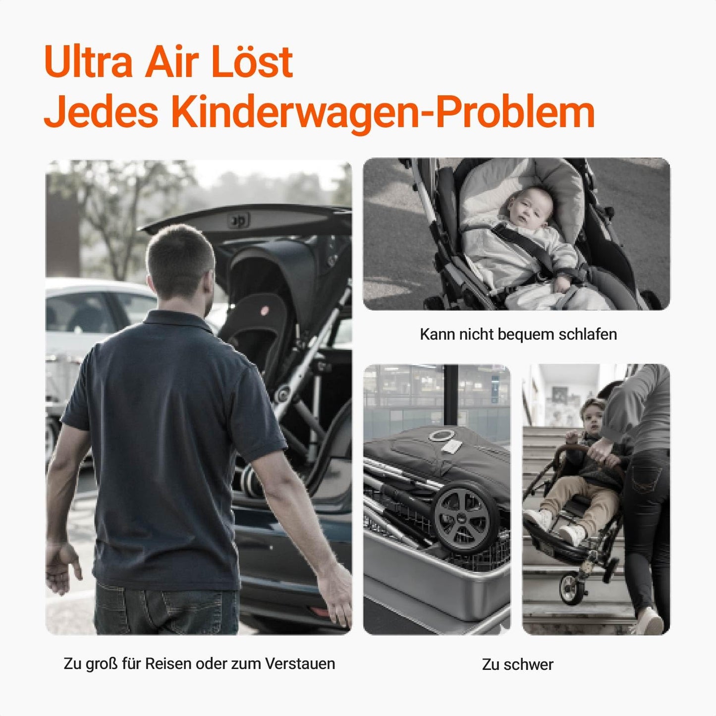 MAMAZING Baby Travel Buggy Pushchair for 6 - 4 Years up to 22 kg, Hand Luggage, Suitable for Small Folding Buggy Aeroplane with One-Handed Folding Design, Lightweight and Compact (5.26 kg) Made of