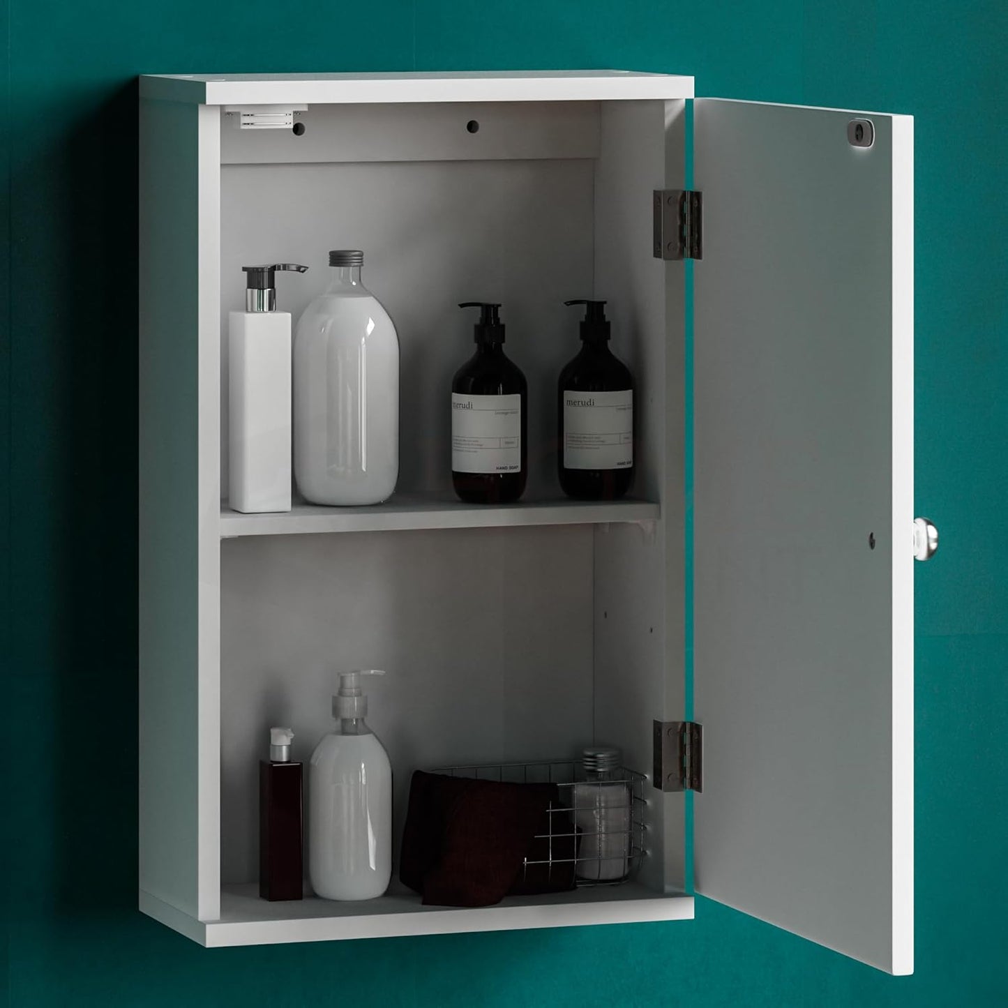 Bath Vida Priano Wall Mounted Cabinet with Door Bathroom Bathroom Storage White