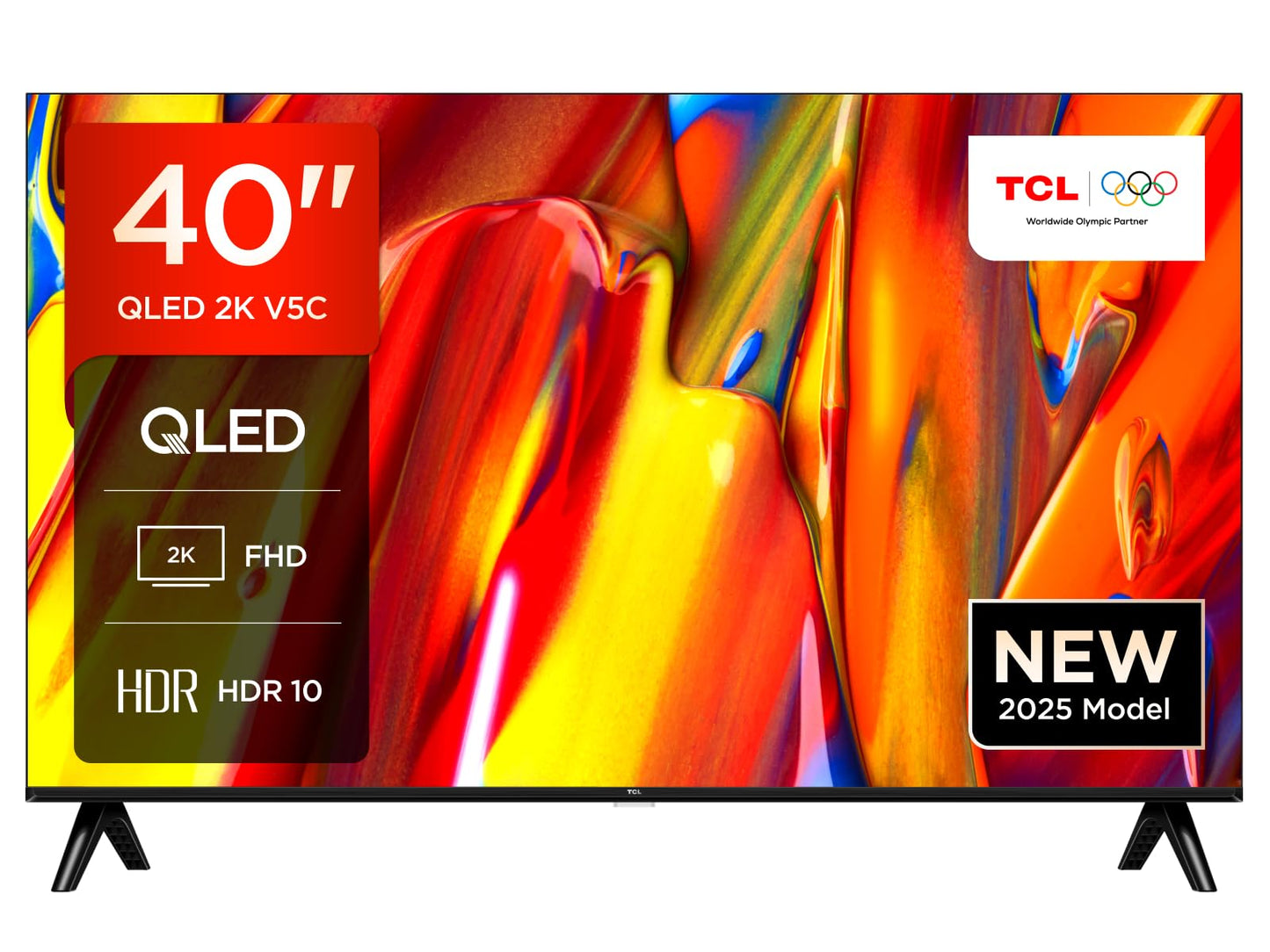 TCL 43V6C 43 Inch 4K UHD Smart TV - HDR10+, HVA Panel, Dolby Vision, Google TV, HDMI 2.1, DVB-T2/C/S2, Bluetooth 5.2, Voice Control with Alexa & Google Assistant