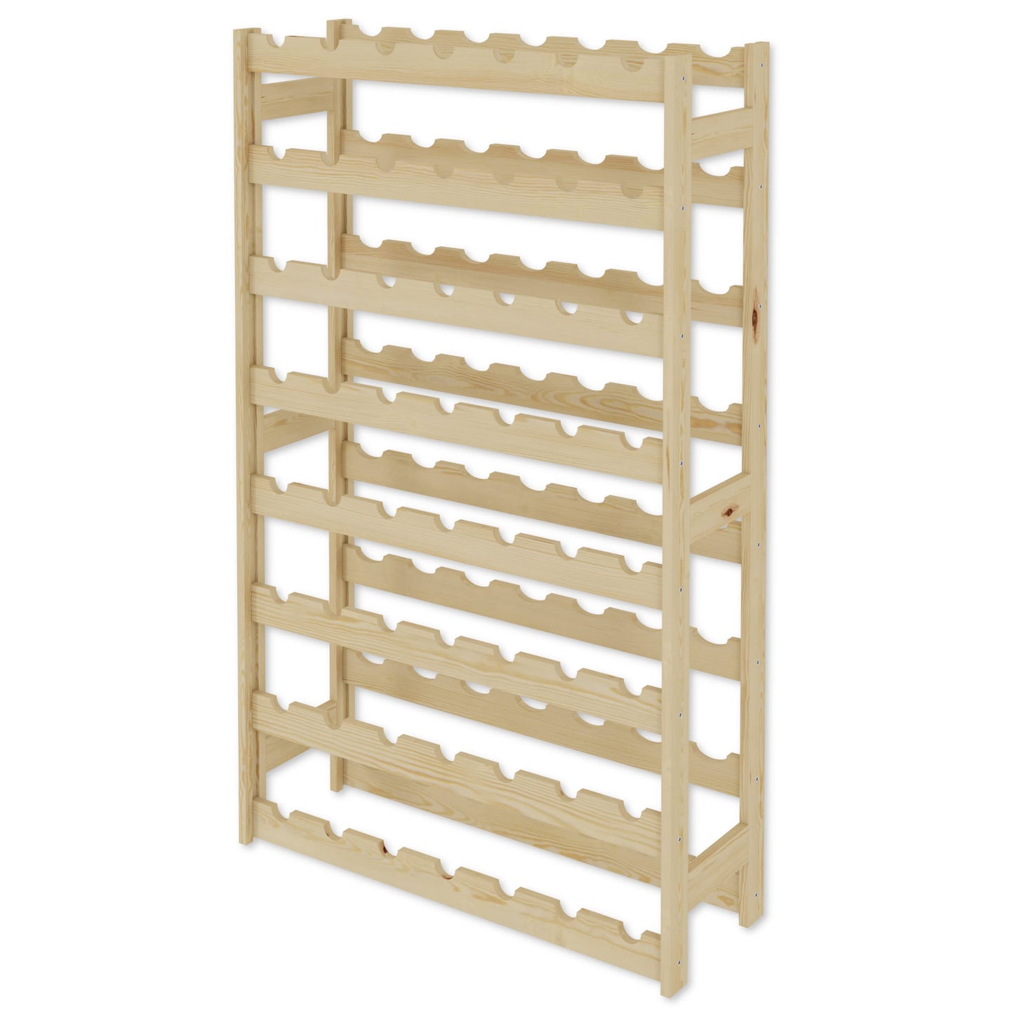 Lenmar, Wooden Wine Rack for Bottles, Natural, RW-1, Wine, Bottle Rack, Cellar Rack, Shelves, Bottle Holder (Natural, RW-1-42, 102 x 63 x 25, Brown, Holds 42 Bottles)