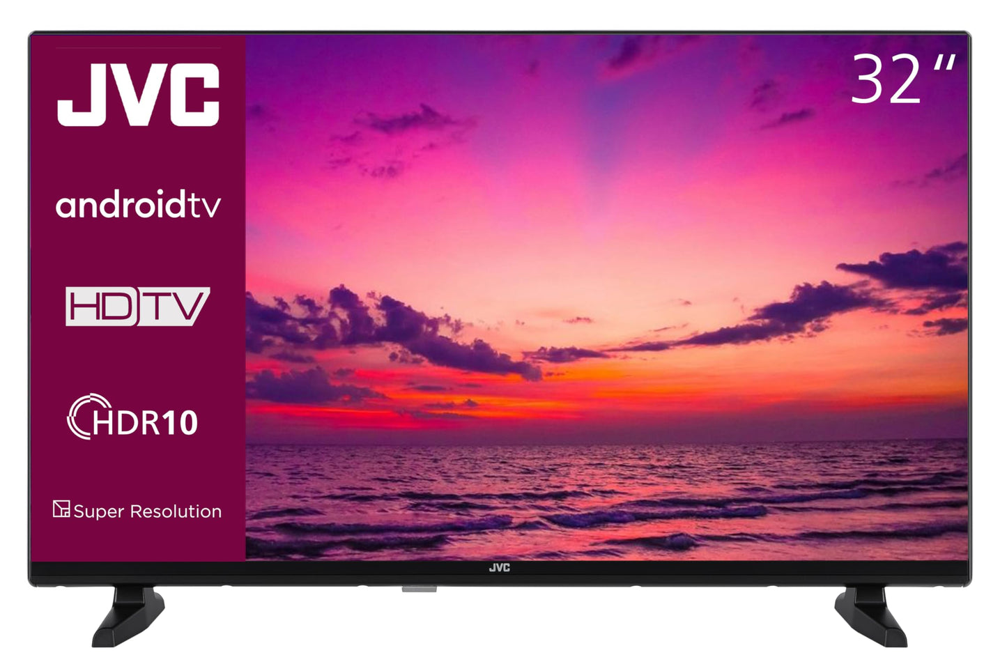 JVC 32 Zoll Fernseher Android TV (HD-Ready Smart TV, HDR, Triple-Tuner, Google Play Store) LT-32VAH3355