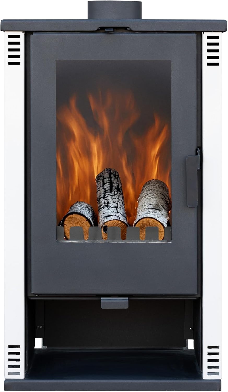 ALAZ K10M Fireplace Wood Stove White 10 kW Fireplace Heating Stove Permanent Burning Stove Wood Stove Fireplace Wood Stove Fireplace Fireplace Wood