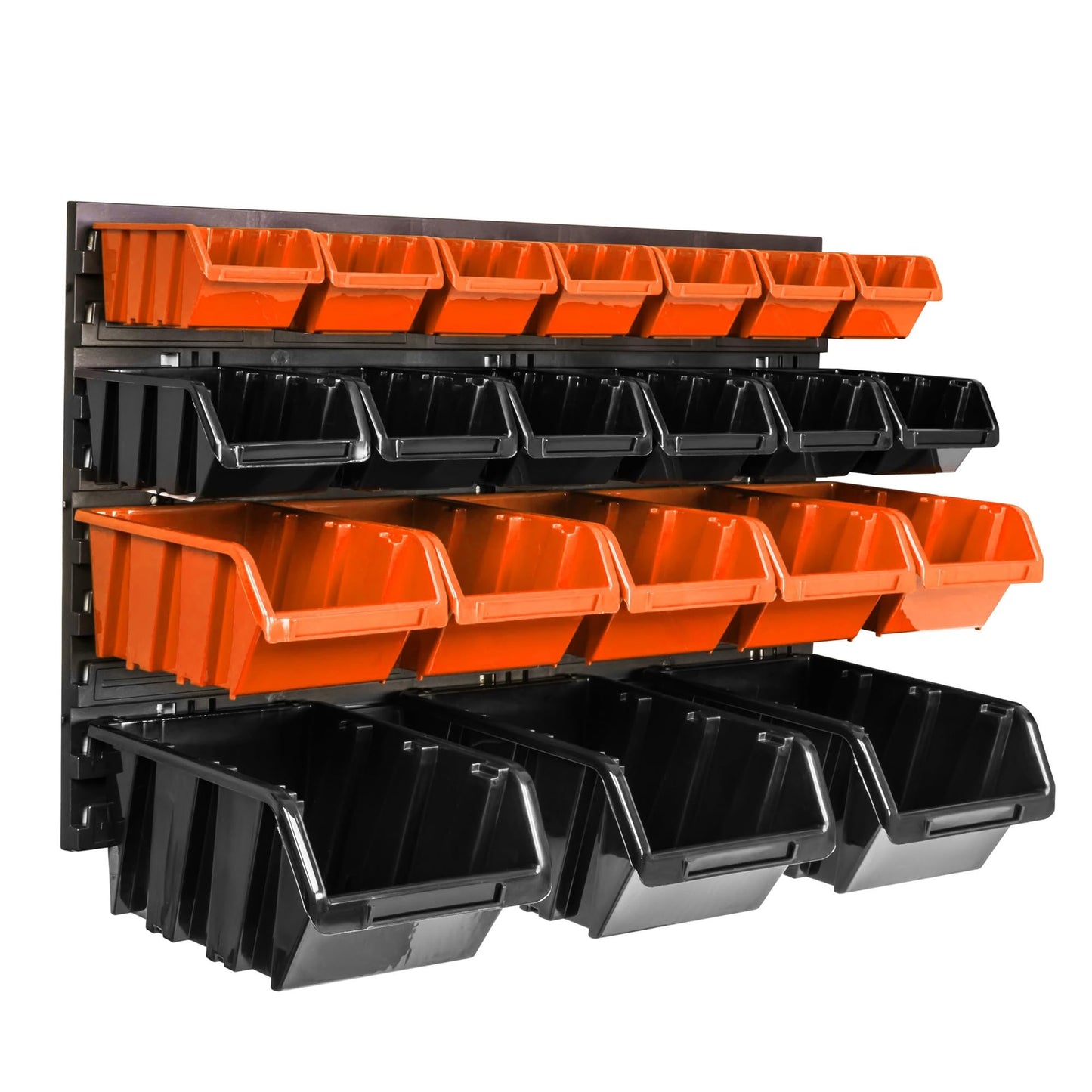 botle Storage System Wall Shelf 576 x 390 mm, Pack of 35 Boxes, Stacking Boxes, Storage Boxes, Extra Strong Wall Plates, Expandable Shelf, Workshop Shelf, Storage Shelf, Workshop Wall Shelf, Boltless