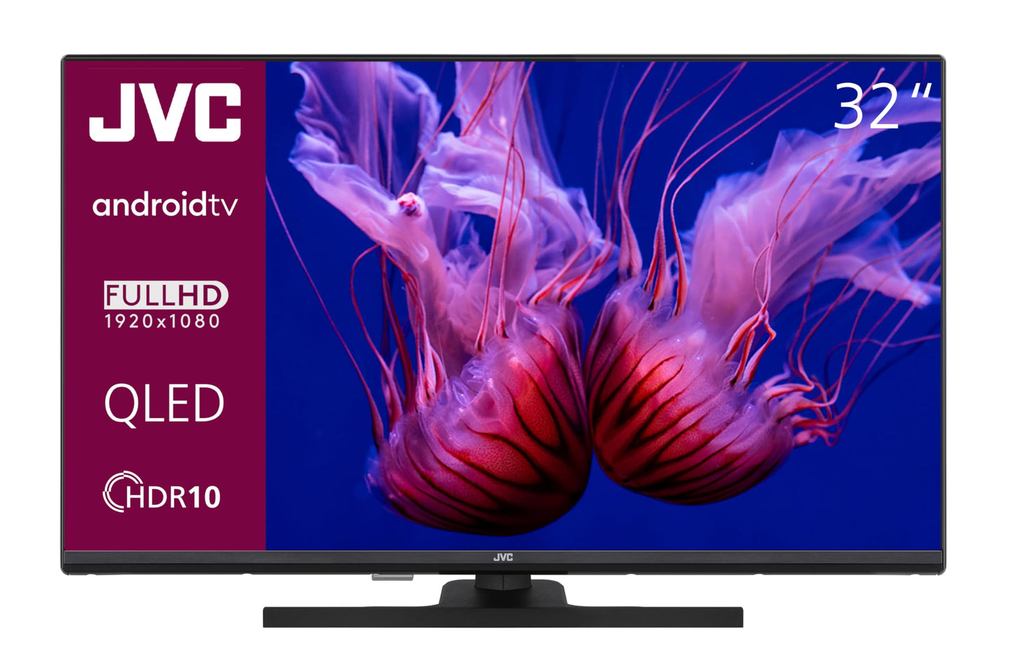JVC 32 Zoll Fernseher Android TV (HD-Ready Smart TV, HDR, Triple-Tuner, Google Play Store) LT-32VAH3355