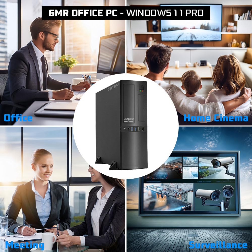 GMR Ultra Slim i7 Office PC - Business Office Computer | 3 Year Warranty | 32 GB RAM | 4000GB SSD | DVD±RW | USB 3 | Windows 11 Pro | WiFi Bluetooth