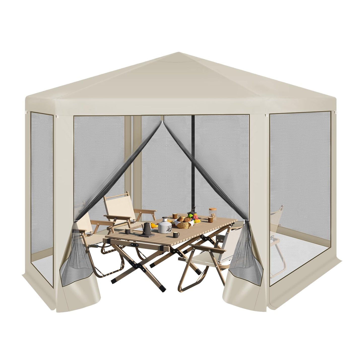 WOLTU Gazebo 3.8 x 3.3 m Square Garden Gazebo with Side Walls Mosquito Net Garden Arbour Metal Party Tent Easy Assembly without Tools for Garden Patio Yard Blue