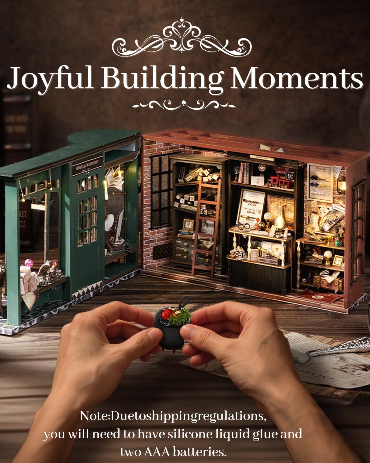 Endless Limit DIY Miniatur Haus Bausatz für Erwachsene,Puppenhaus Gewächshaus mit LED Licht,3D Puzzle Buchstütze aus Holz Modellbausatz Bastelset Bücherregal Deko Geschenken (Rose Garden Tea House)