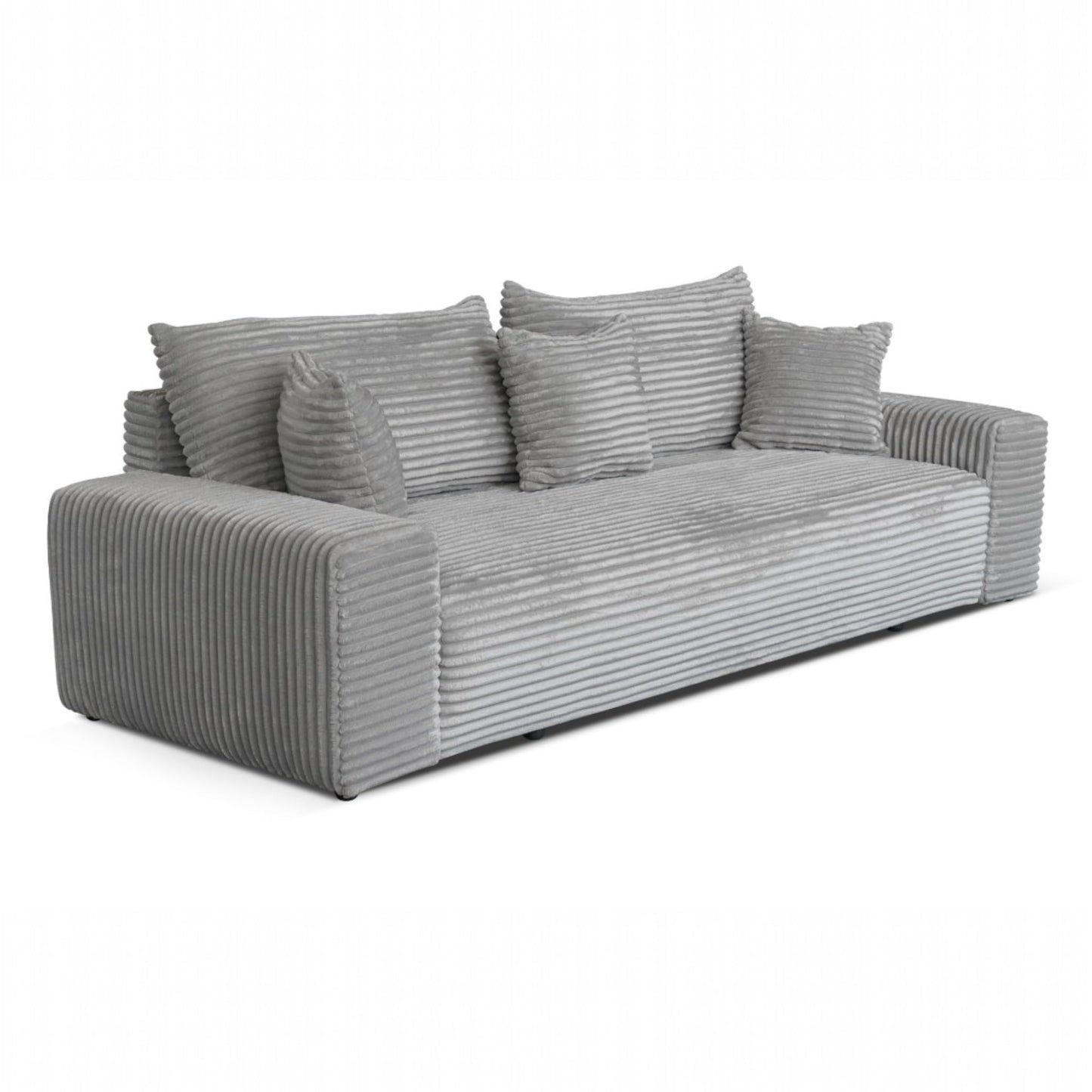 Cordo Sofa Bed 265 x 150 cm with Bed Box - Cord Sofa TILIA Wide Corduroy, SoftTouch Comfort, Nosage Spring, Removable Cushions, Easy Clean & Pet Friendly (Bronze)
