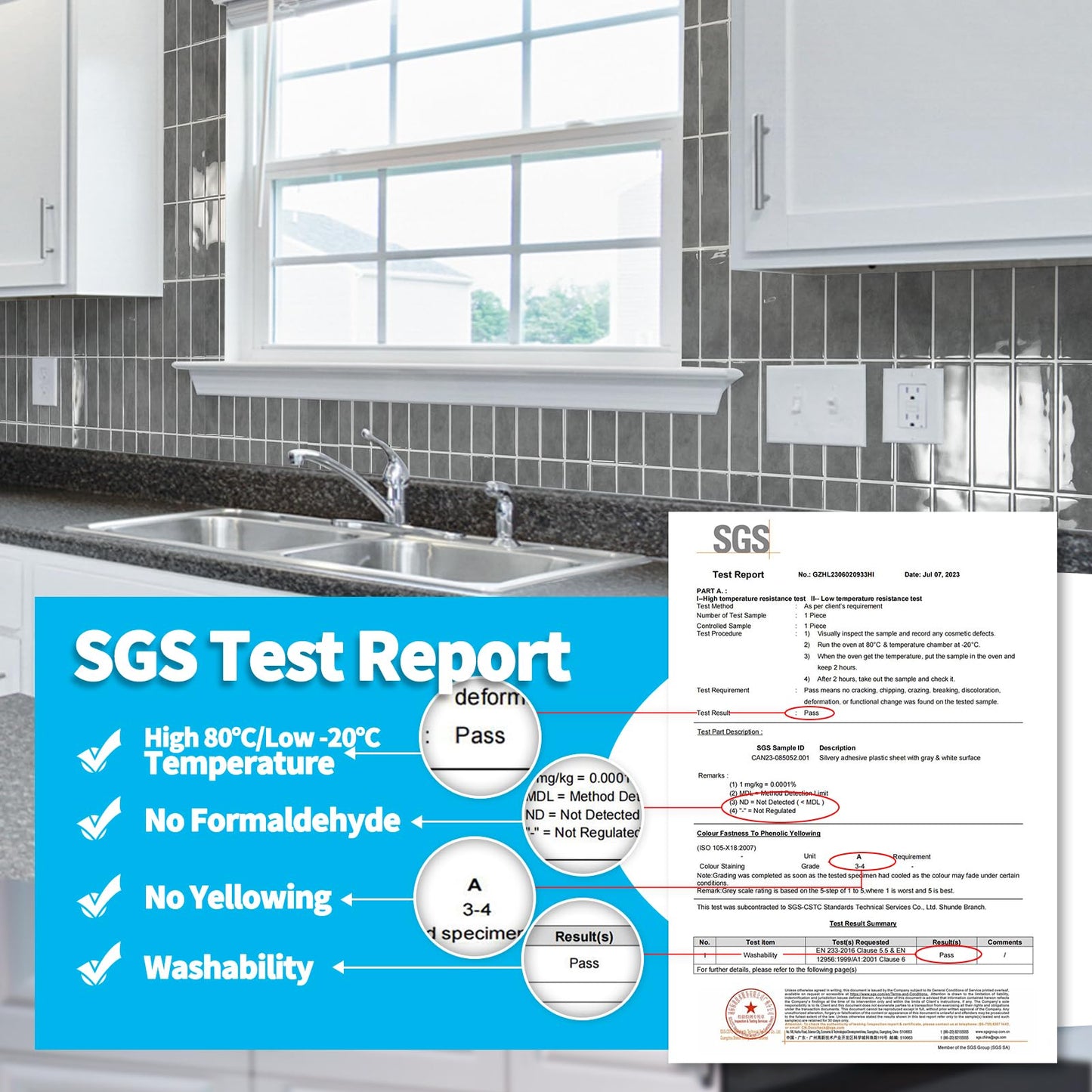 Art3d Tile Stickers, Adhesive Tiles, Tile Film, Green Wall Sticker, Metro Tile Decoration, Self-Adhesive Wall Tiles, RV, Kitchen, Bathroom, 10 Sheets (30.5 x 30.5 cm)