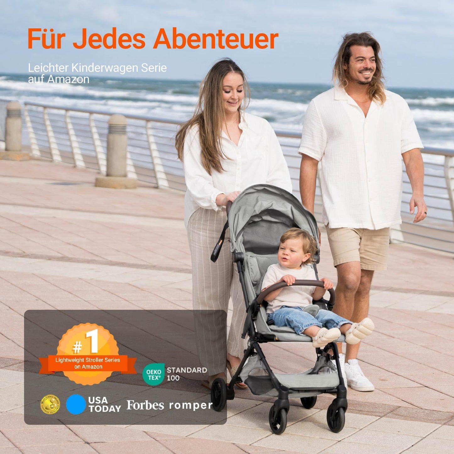 MAMAZING Baby Travel Buggy Pushchair for 6 - 4 Years up to 22 kg, Hand Luggage, Suitable for Small Folding Buggy Aeroplane with One-Handed Folding Design, Lightweight and Compact (5.26 kg) Made of