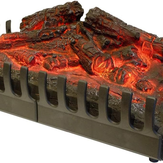 Chemin'Arte 094 Hearth with Reddening Logs for Electric Fireplace