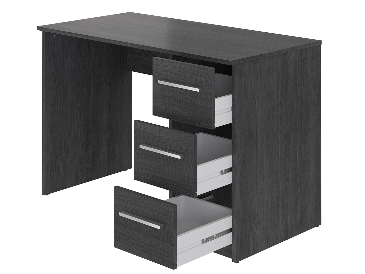 Amazon brand - Movian Idro modern desk, computer desk with 3 drawers, 56 x 110 x 73.5, white