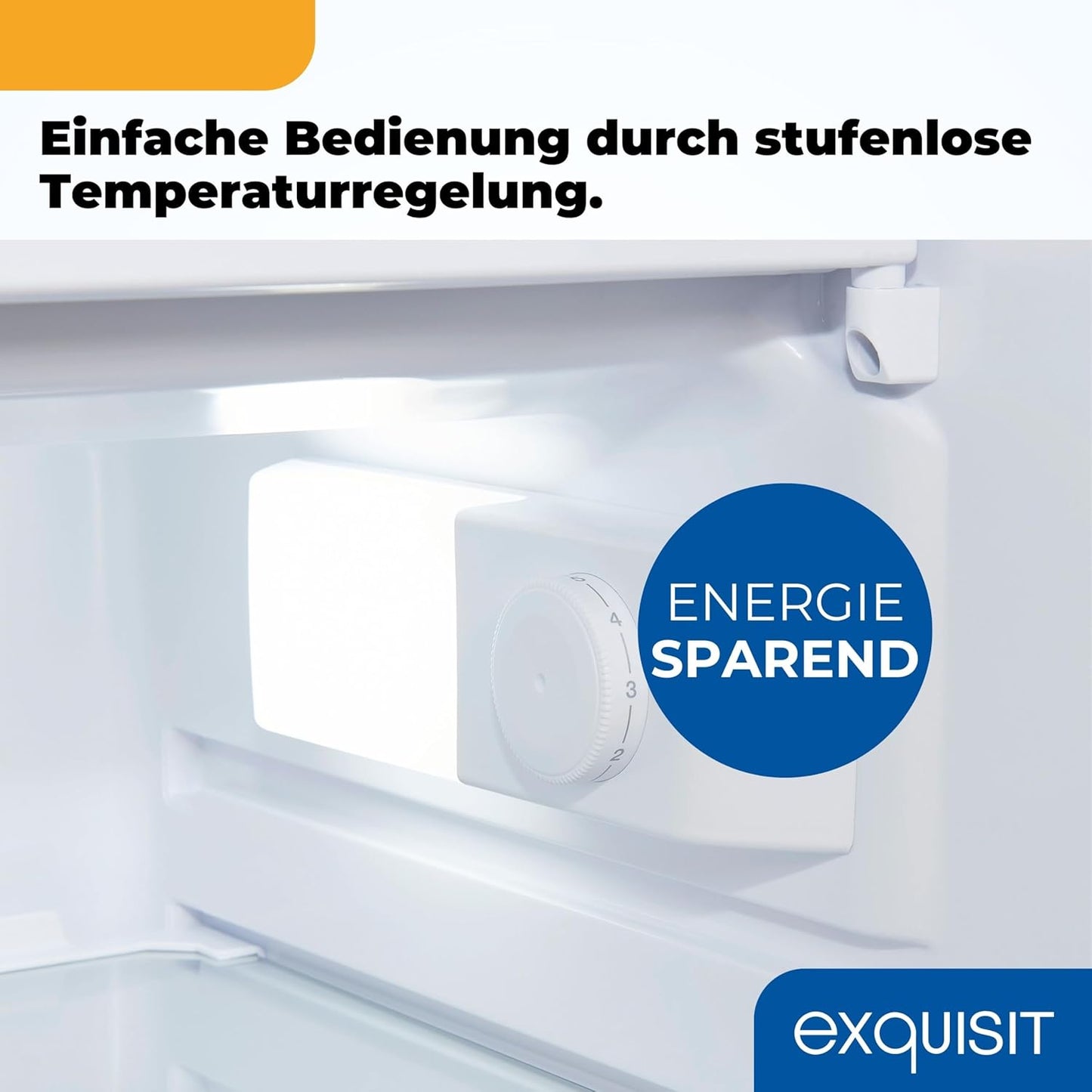 Exquisit KS516-4-E-040E Fridge Freezer 109 Litres Small Fridge Height 85 cm High Freestanding Compact White
