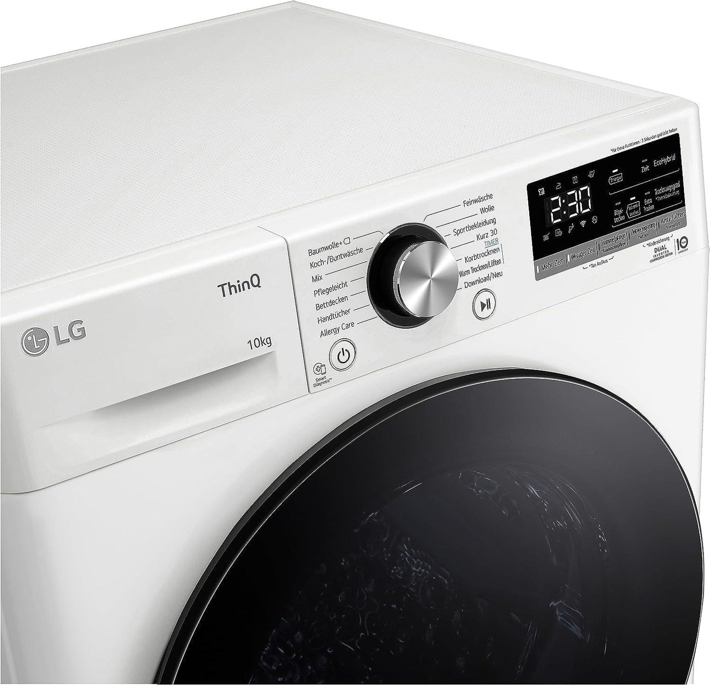 LG RT80V9B, Class A+++, Tumble Dryer 8 kg, Heat Pump Dryer with Short Programme, Dry Sensor, Stainless Steel Drum Material, 60 x 69 x 85 cm, Black