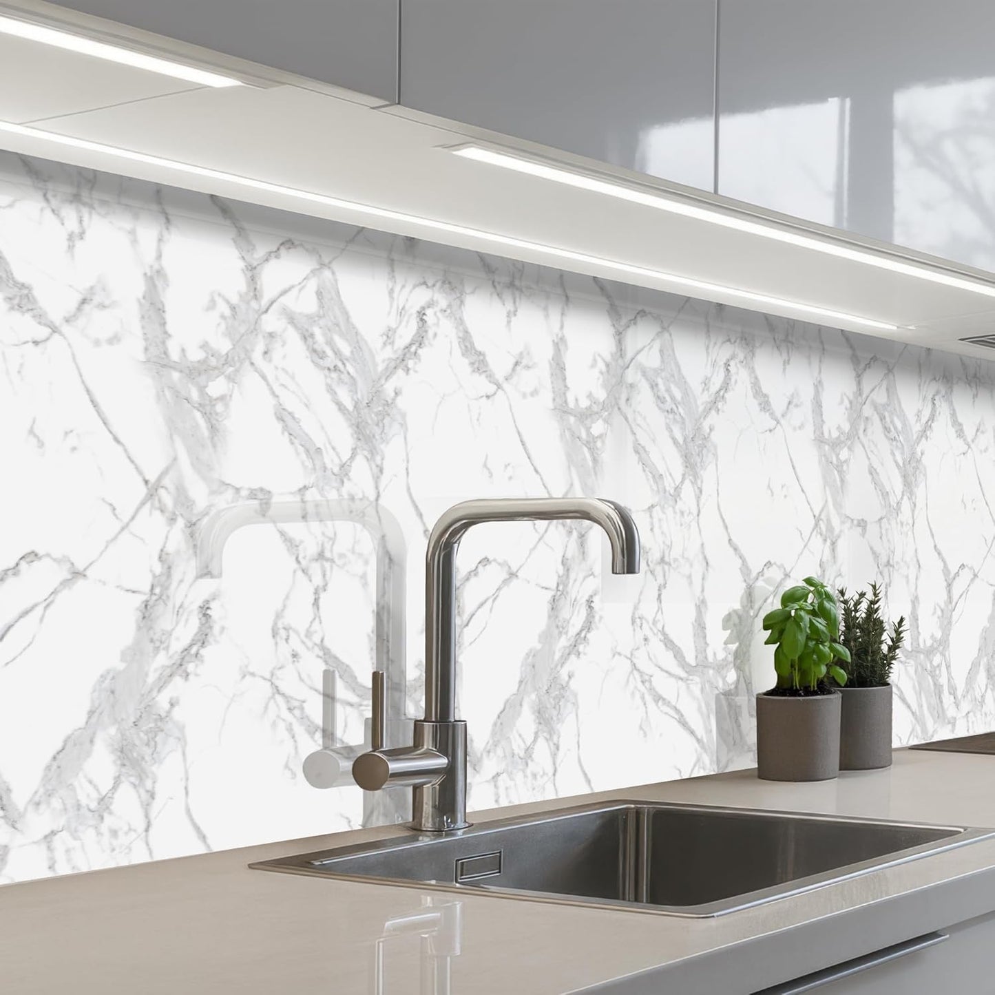 Back Wall Kitchen 60 x 80 cm Back Wall Protection Self-Adhesive Splash Guard Kitchen Back Wall Kitchen Front Kitchen Self-Adhesive Kitchen Back Walls Black - Marble - Gold - Nerf