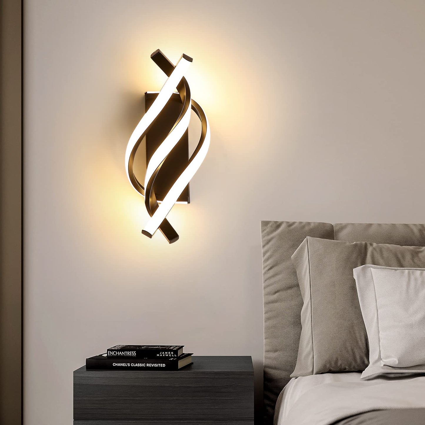 Comely Aluminium LED Wall Light Indoor Gold 22 W 2500 LM Modern Wall Light LED Wall Lighting Neutral Light 4500 K for Living Room Bedroom Hallway