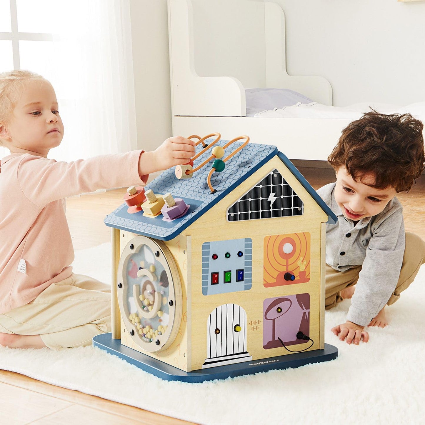 Topbright Activity House 12-in-1 (Promotes Fine Motor Skills from 18 Months, Colourful, 37 x 36 x 42 cm) 1211732023de0001