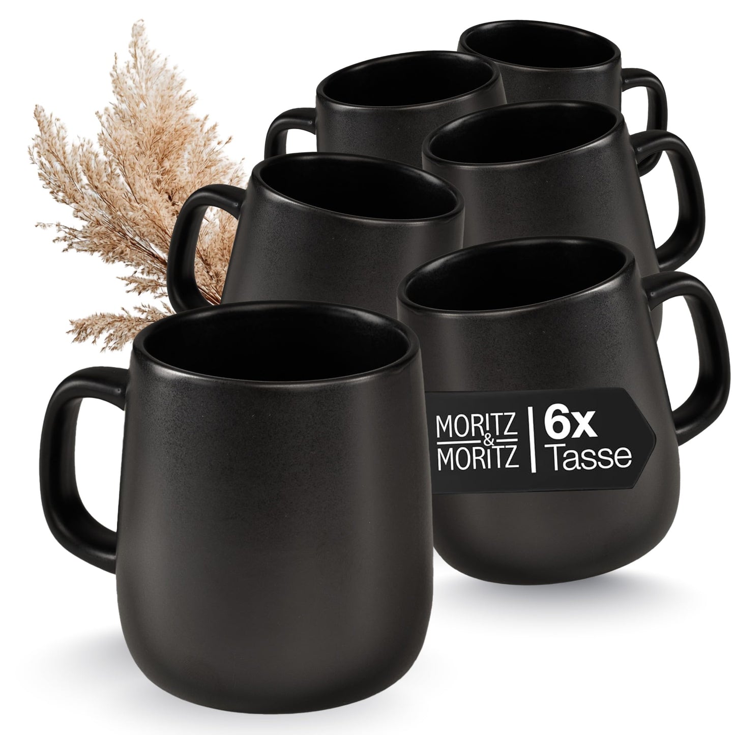 Moritz & Moritz Vida 18-Piece Crockery Set for 6 People, Elegant Plate Set Made of High-Quality Porcelain, Crockery Consisting of 6 x Dinner Plates, 6 x Dessert Plates, 6 x Soup Plates