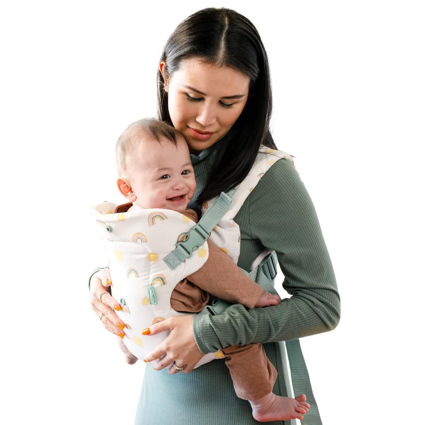 Infantino Flip Advanced 4-in-1 Ergonomic Convertible Baby Carrier with Inside and Out View, Front and Back, Portable for Newborns to Toddlers from 8-32 lbs, Grey