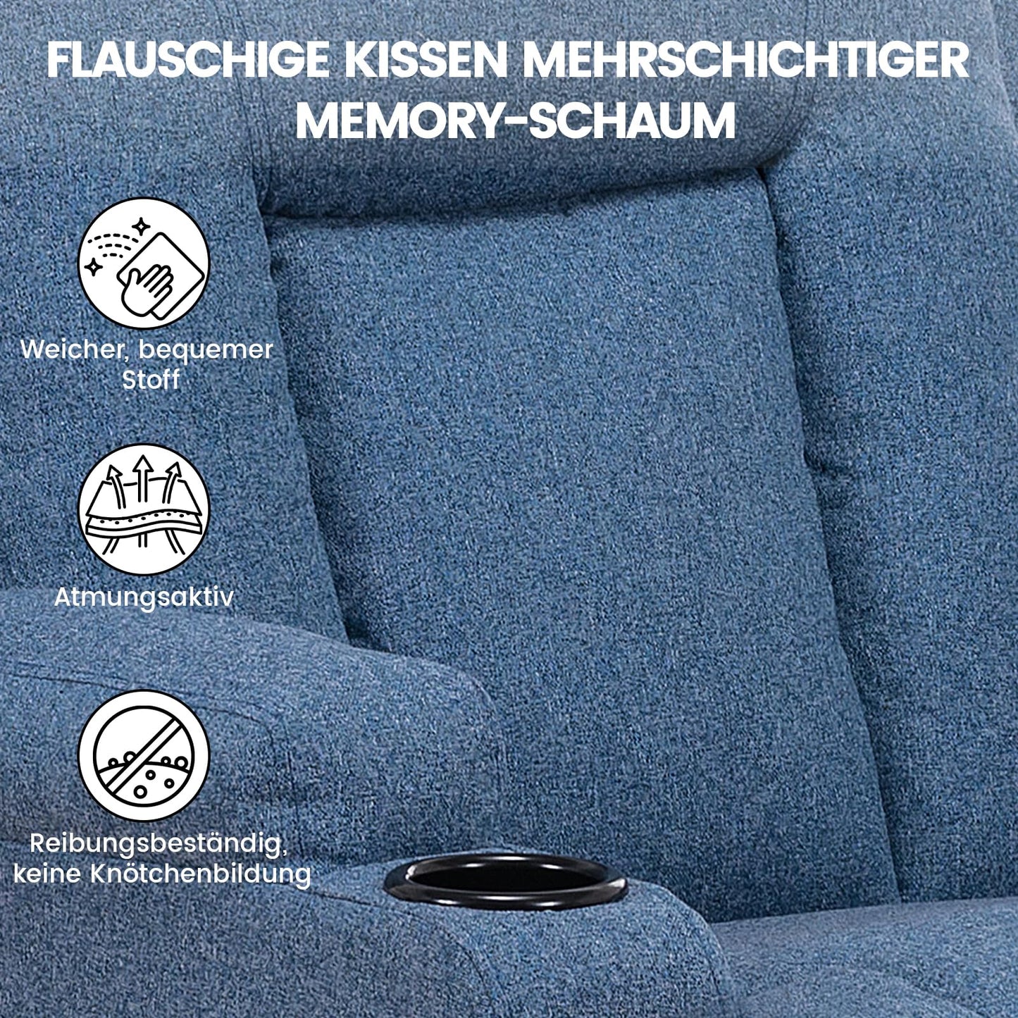 COMHOMA Relaxsessel-Set, Sofa, Sofa-Set aus Kunstleder, Fernsehsessel Ruhesessel Liegesessel mit Liege-Funktion Polstersessel Schlafsessel für Wohnzimmer Schlafzimmer Heimkino,Schwarz, 3+2+1