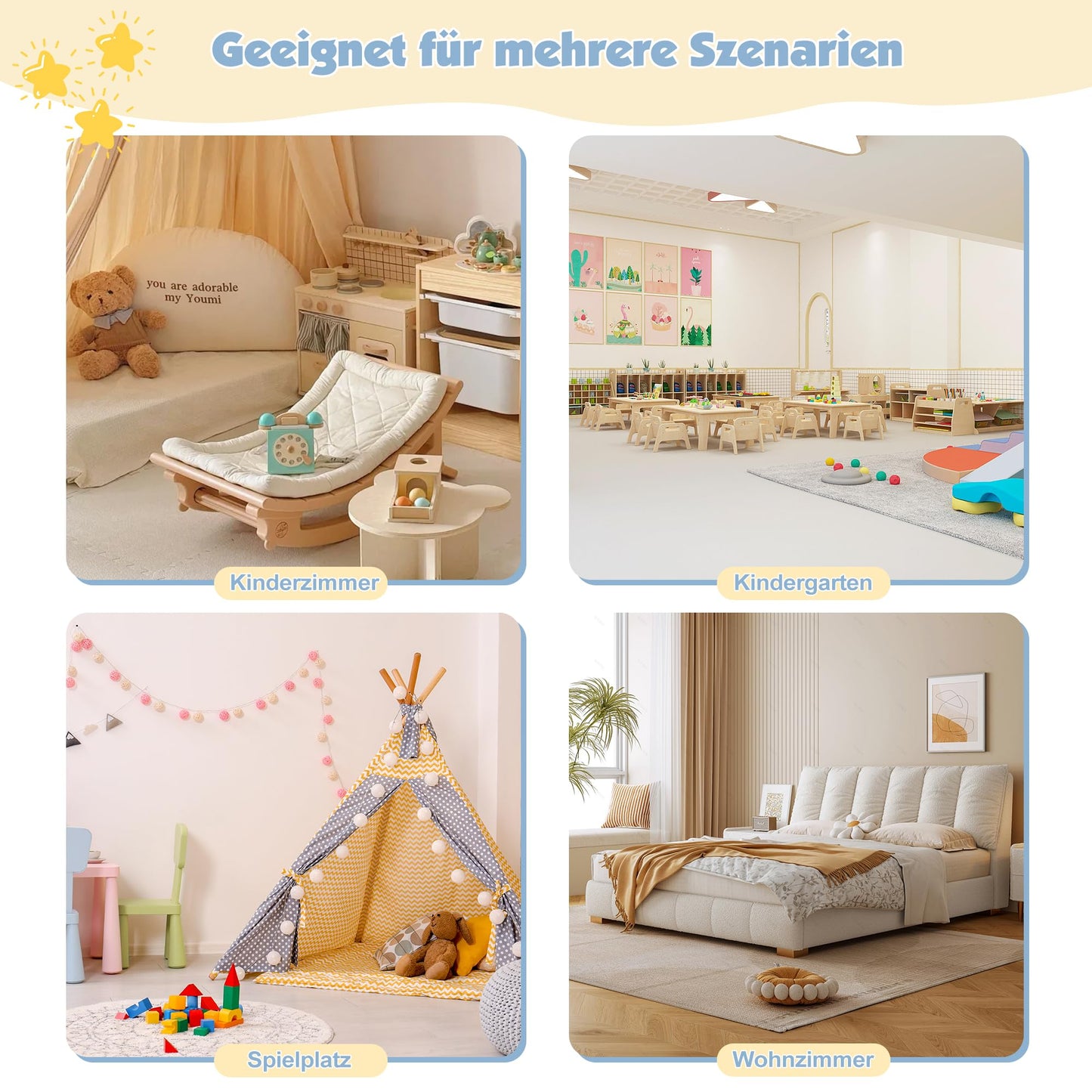 Children's Clothes Rack with Mirror, Clothes Rail with Shelves, Children's Wardrobe Wood, Children's Shelf for Children's Room, 81 x 28 x 106.5 cm (Clouds with 2 Drawers, White)