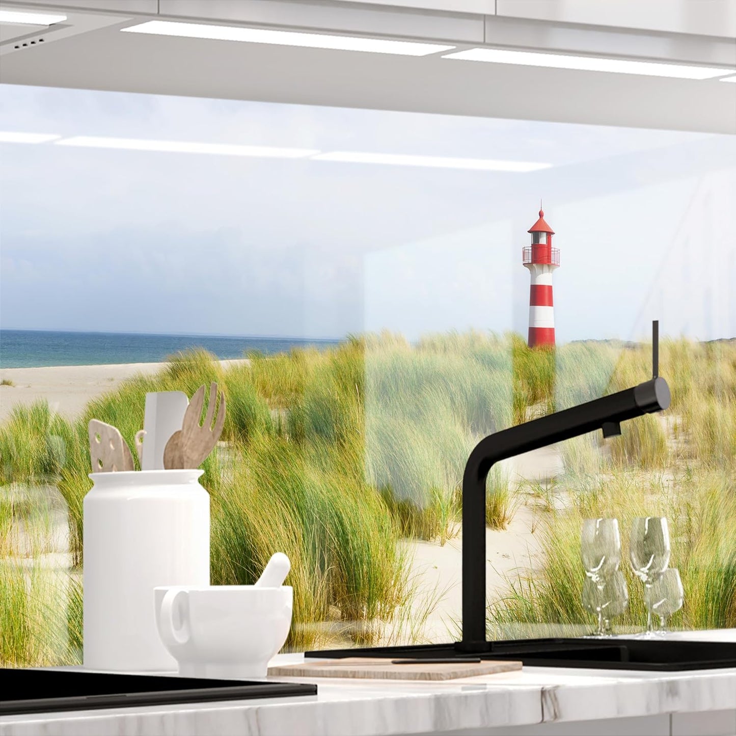 Stickerprofis Kitchen Splashback, High Gloss, Self-Adhesive, 20 Grey, 1.8 mm, Hard Plastic, for All Surfaces, Splash Guard, Premium, 60 x 220 cm