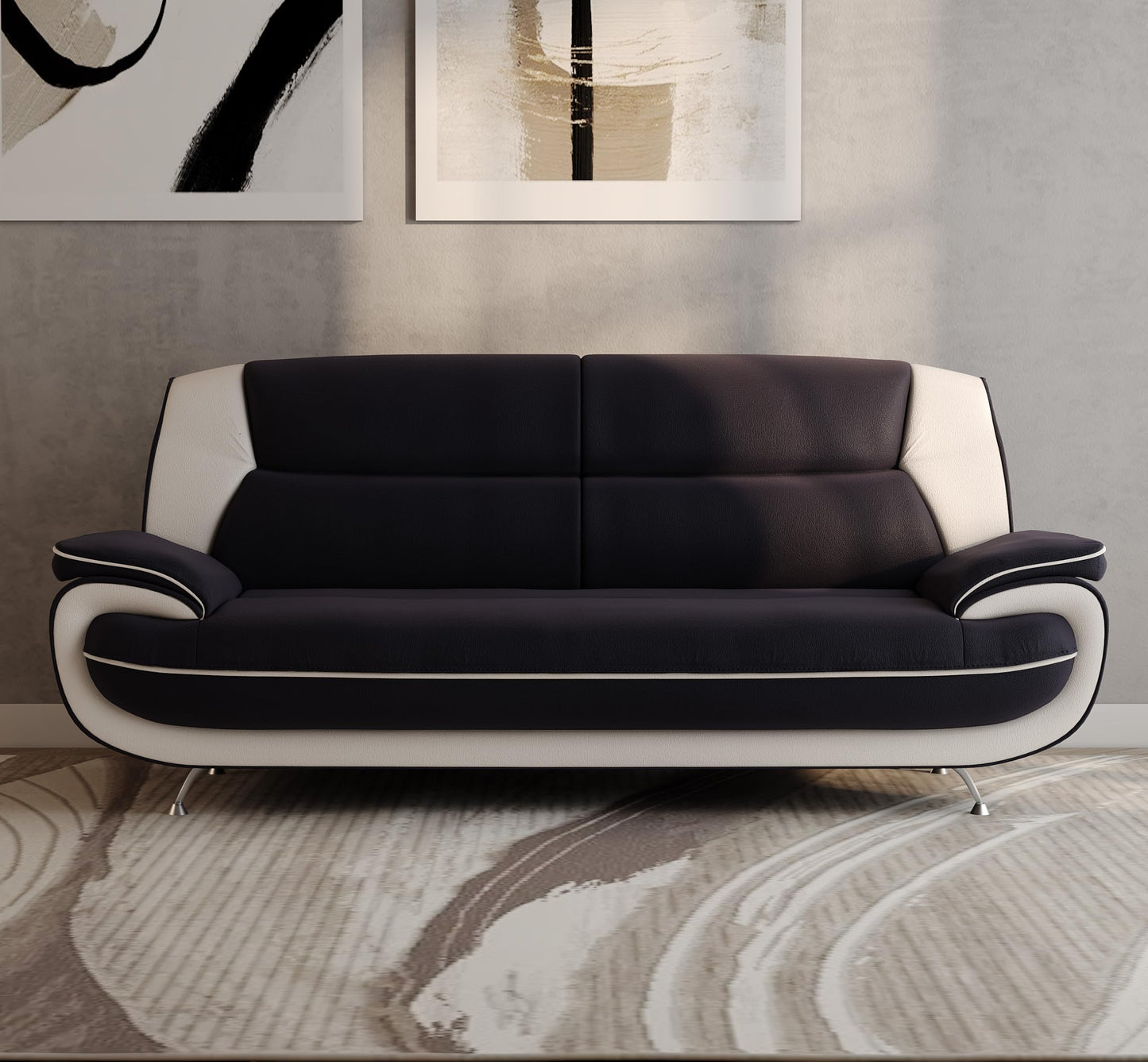 Sofa Set 3-2-1 for Living Room - Comfortable Couch Set with 3-Seater, 2-Seater & Armchair - Elegant Sofa Set with Fabric Cover - Without Sleep Function - Comfortable Padding - Modern Design
