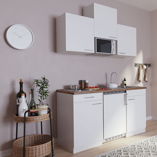 Respekta Luis KB150WWMI Kitchen Unit White 150 cm Width with Electrical Appliances