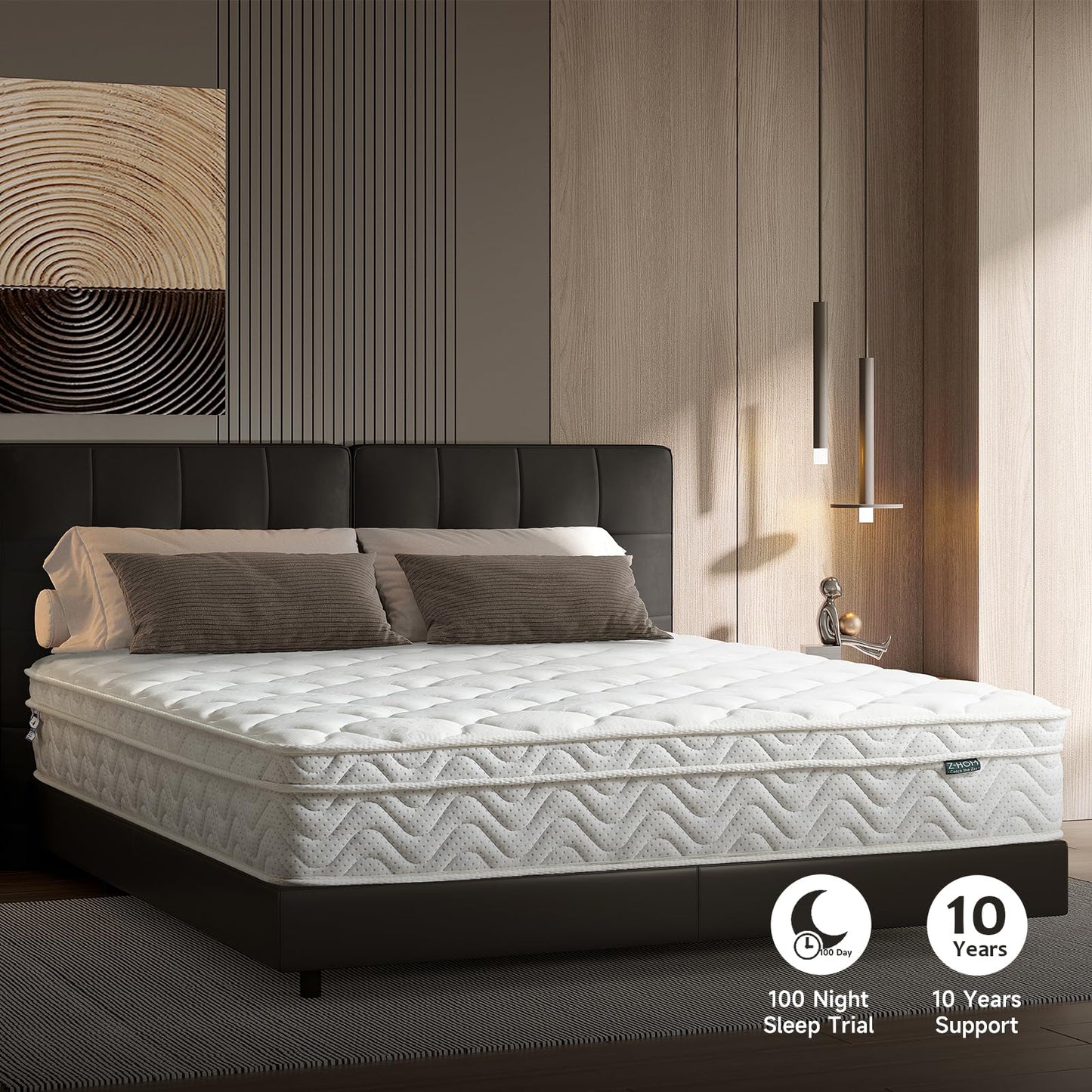 Z-hom Mattress 160 x 200, Height 26 cm 7-Zone Spring Mattress Orthopaedic Pocket Spring Mattress with High-Quality Comfort Foam/Hardness H2 & H3/Back-Relieving / Oeko-Tex Certified