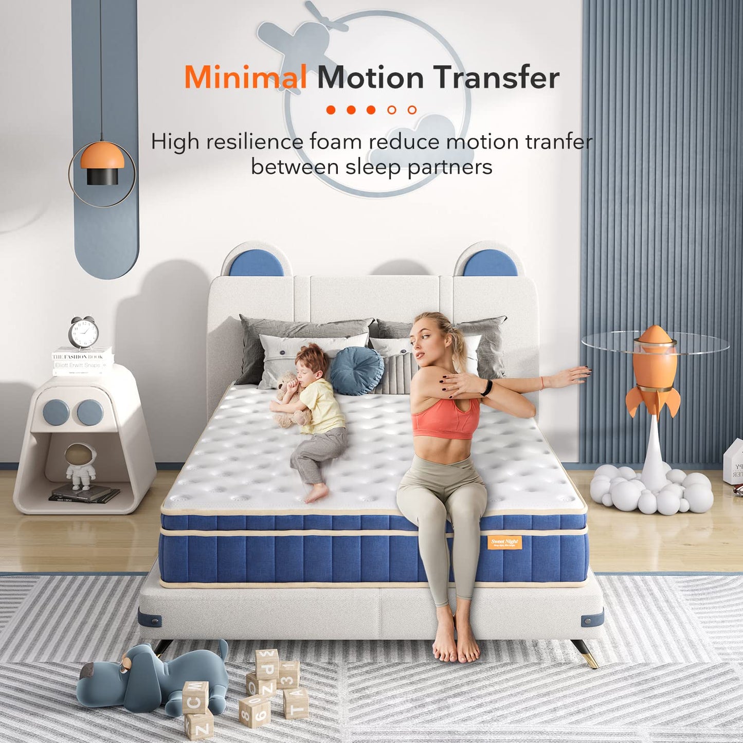 Sweetnight Mattress 160 x 190 cm, Pocket Spring Core Mattress with 7-Zones, Breathable, Orthopaedic, Height 20 cm, Hardness H4