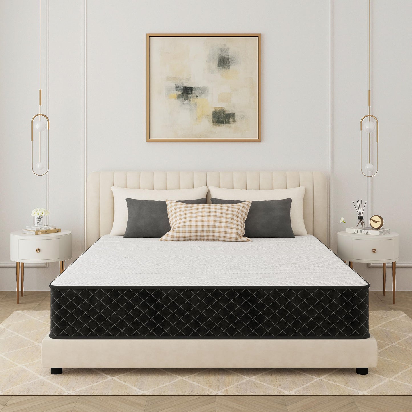 PurrJoys Mattress, 140 x 200 cm, Height 25 cm, Pocket Sprung Core, H3 and H4, 7-Zone, Breathable, Oeko-Tex Certified, for Side Sleepers and Back Sleepers