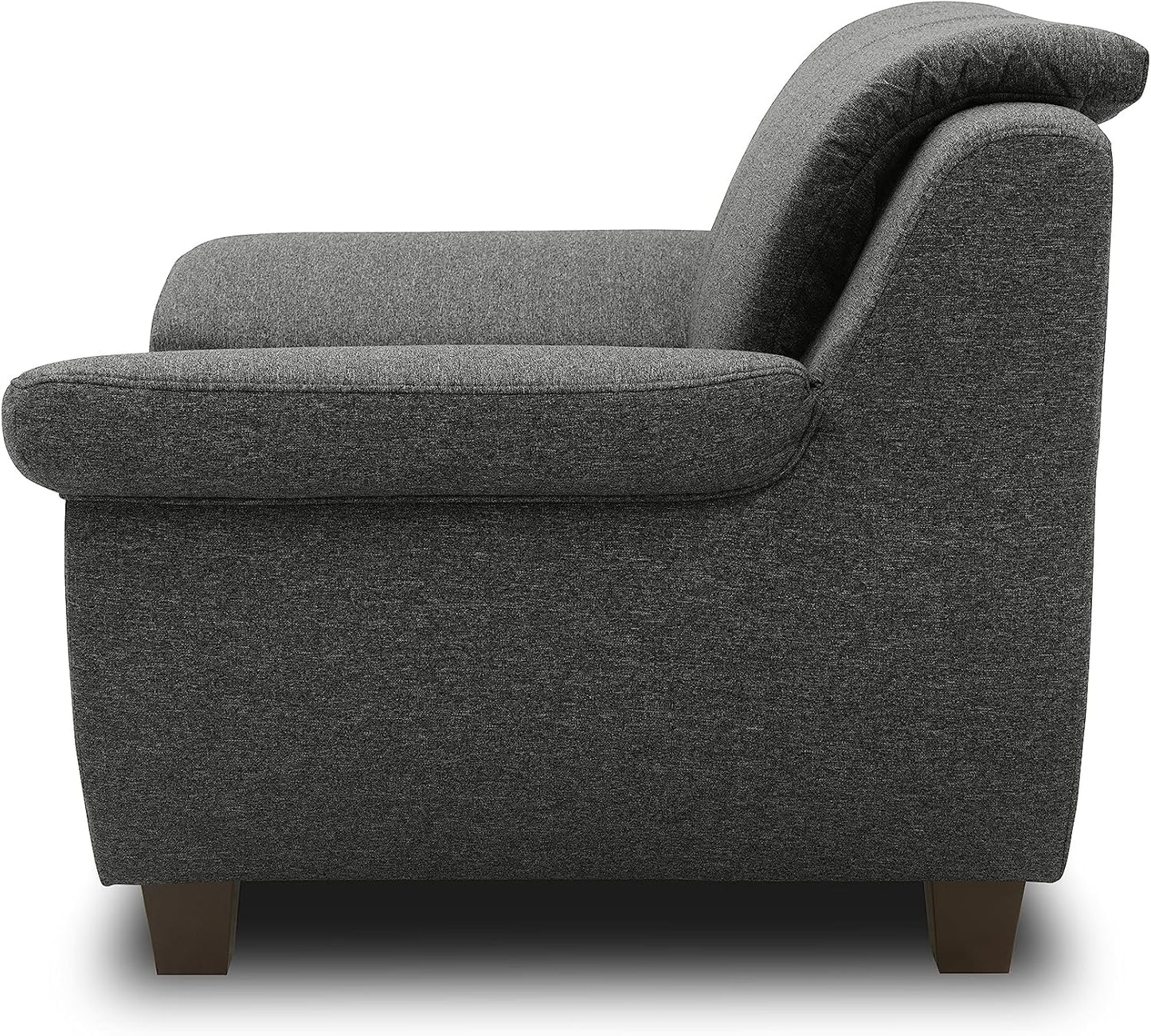 DOMO. collection Panama 3-Seater Sofa 3-Seater Couch Set 3-2-1 Anthracite 207 cm