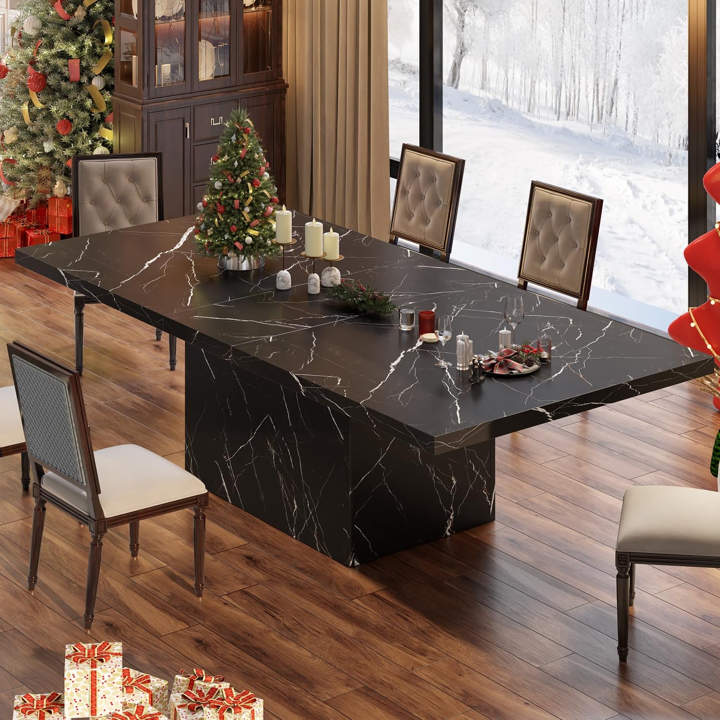 HSH Modern Black Dining Table1