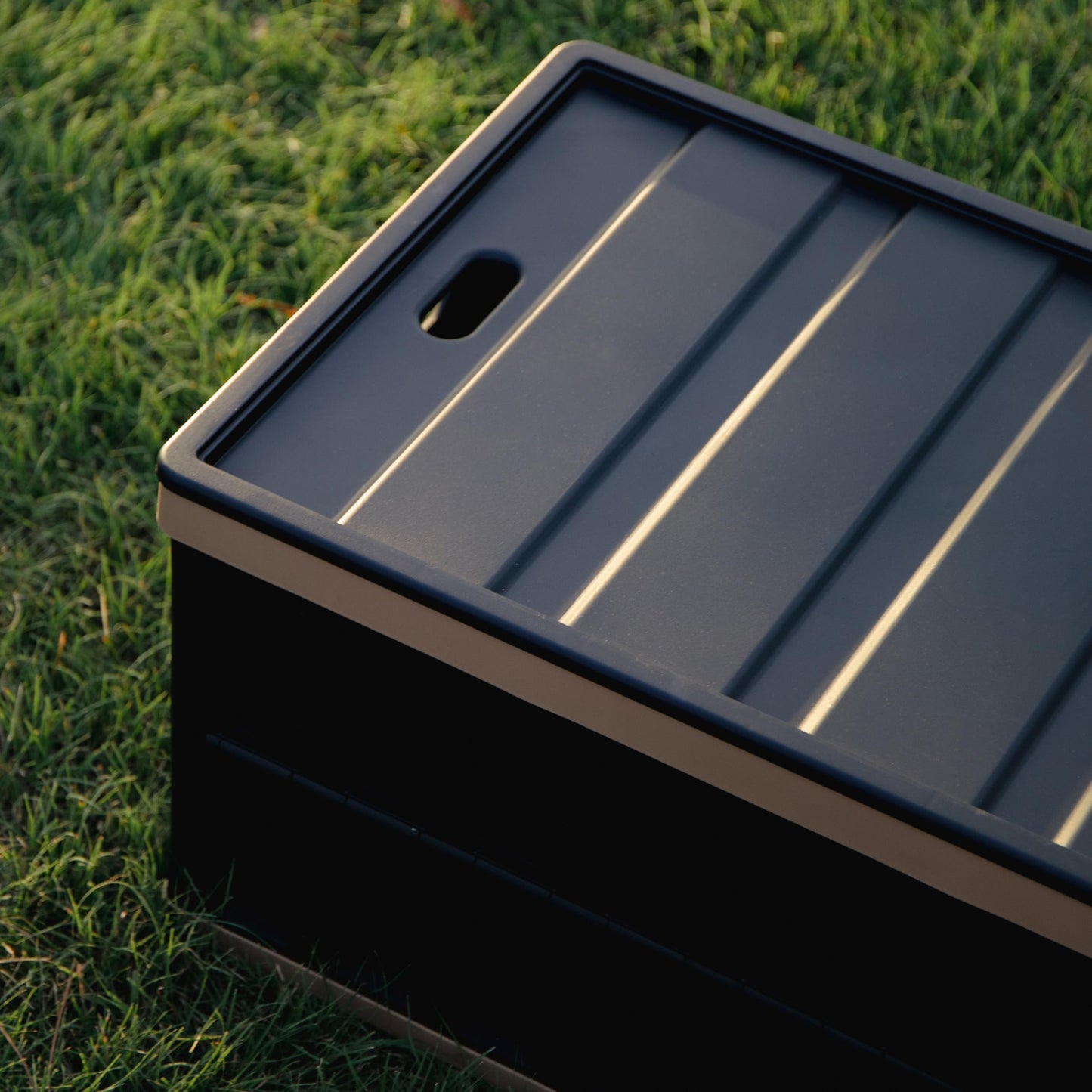 Citylife Set of 4 64 L Folding Box with Lid, Foldable Camping Box, Collapsible Storage Bins for Organising Large Heavy Outdoor, Bathroom, Kitchen, Office, Living Room (Grey)