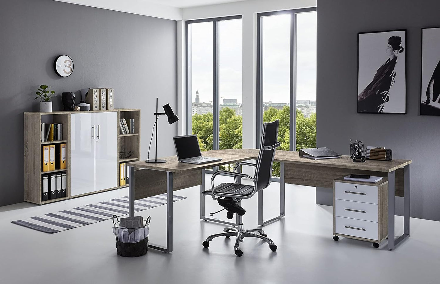 Study Room Office Furniture Complete Set Office Edition (Set of 3)