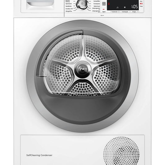 Bosch WTH83VV4 Series 4 Heat Pump Dryer, 8 kg, AutoDry, Quick-40 Drying, Refill Function, Sensitive Drying System, Anti Vibration Design, 63 dB, LED Display, Touch Control, Time Delay