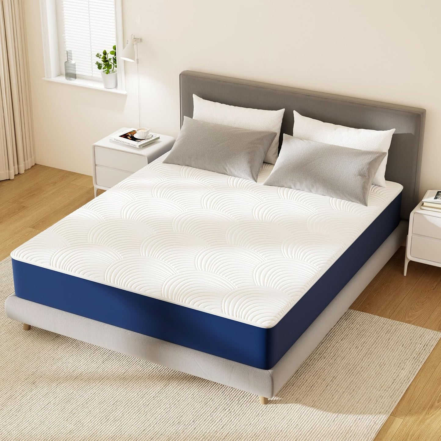 PurrJoys Mattress, 140 x 200 cm, Height 25 cm, Pocket Sprung Core, H3 and H4, 7-Zone, Breathable, Oeko-Tex Certified, for Side Sleepers and Back Sleepers