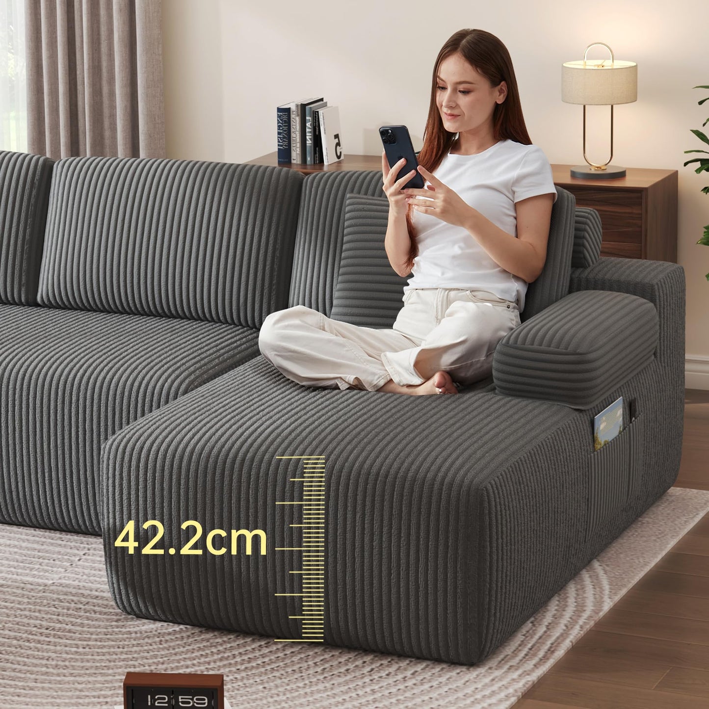 DURASPACE Cloud Sectional Sofas  (Grey)