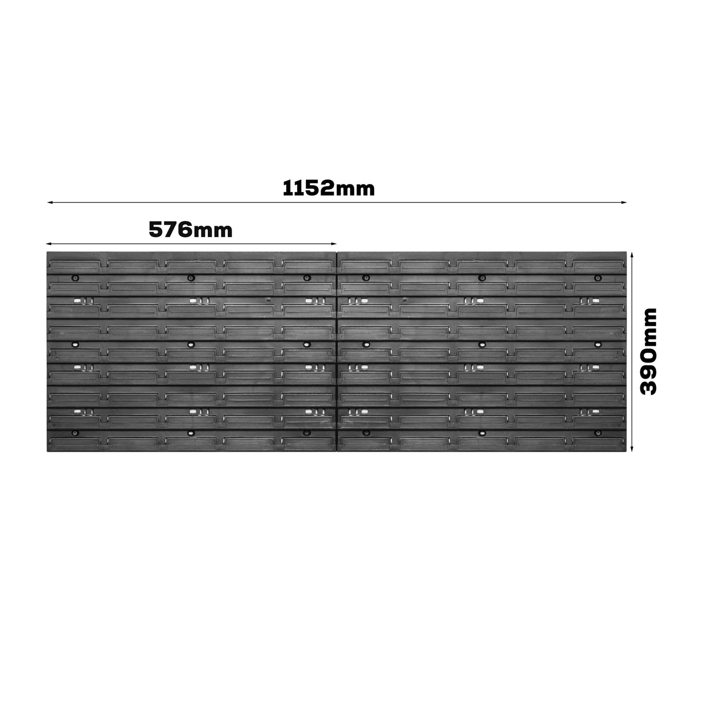 Storage System Wall Shelf 1152 x 390 mm | Pack of 55 | Stacking Boxes Storage Boxes | Extra Strong Wall Plates | Shelf Expandable | Workshop Shelf Storage Shelf Workshop Wall Shelf Boltless Shelf