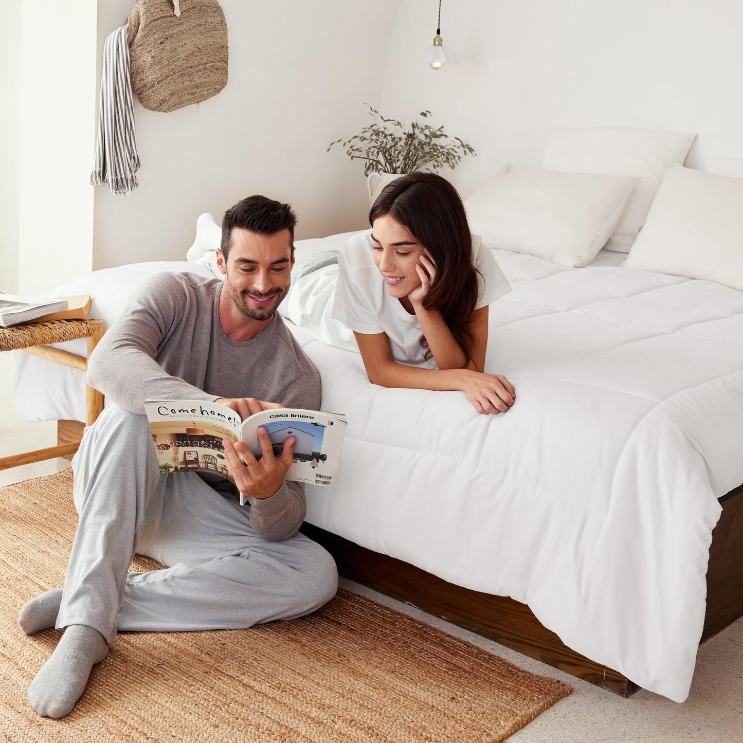 Exclusivo Mezcla 4-Season Duvet 155 x 220 cm, Warm and Light Sleeping Blanket without Cover, Turquoise/Aqua