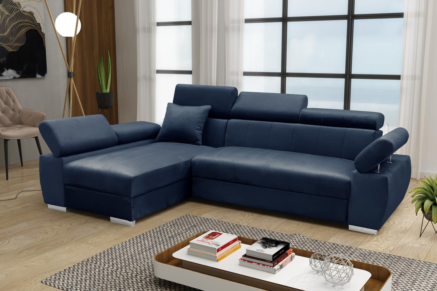 MEBLE-LUX - Ecksofa mit Schlaffunktion