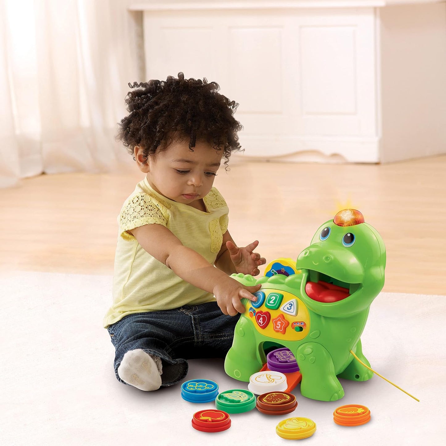 Vtech Baby Feeding Me Dino - Talking Dinosaur for Feeding and Learning, with Songs, Buttons and Quiz Game - For Children Aged 12-36 Months