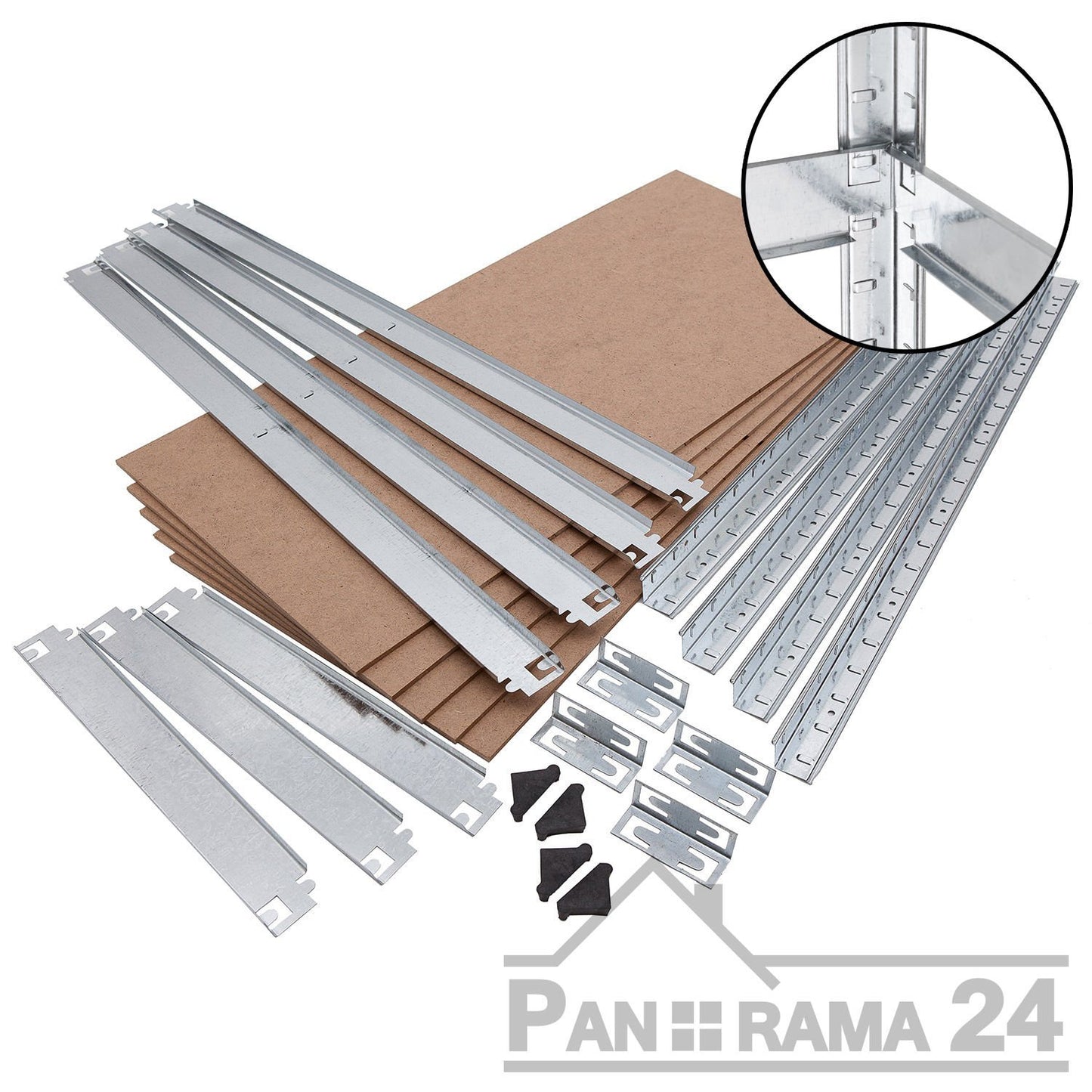 Storage Rack Zinc-Plated Capacity up to 350 kg Dimensions Shelf Rack Cellar / Workshop Shelving, Heavy Duty, 170 x 80 x 30 cm