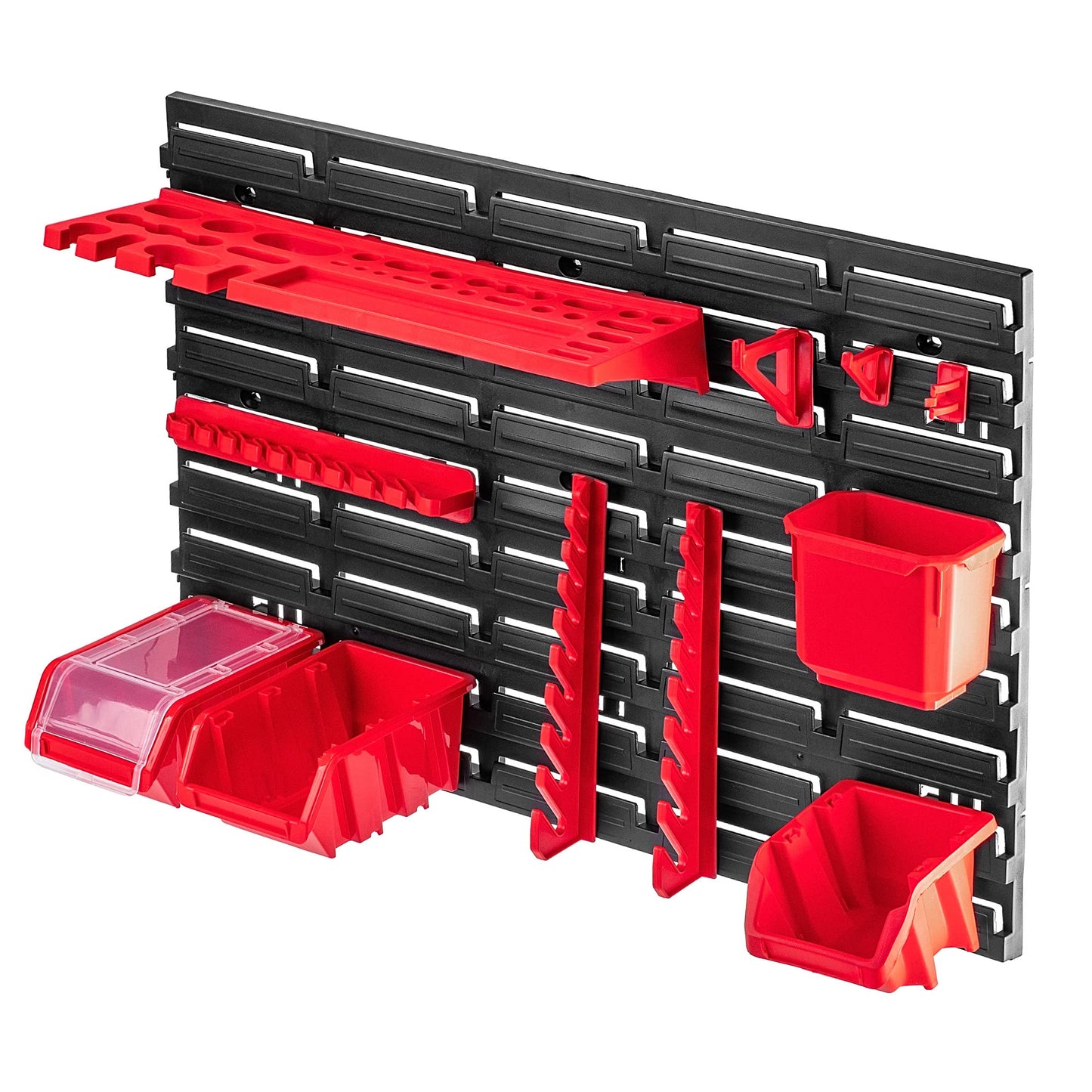 KADAX Tool Wall, Storage System Made of PP Plastic, Wall Shelf in Various Sizes, Workshop Wall Shelf with Viewing Storage Boxes and Tool Holders (116 x 78 cm)