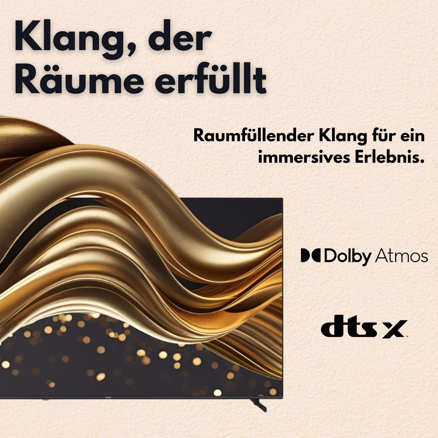 Vestel Fernseher 50 Zoll Smart TV Powered by TiVo, 4K UHD Fernseher mit Dolby Vision HDR, Dolby Atmos und integriertem Triple-Tuner, LED TV 50UT9740 schwarz