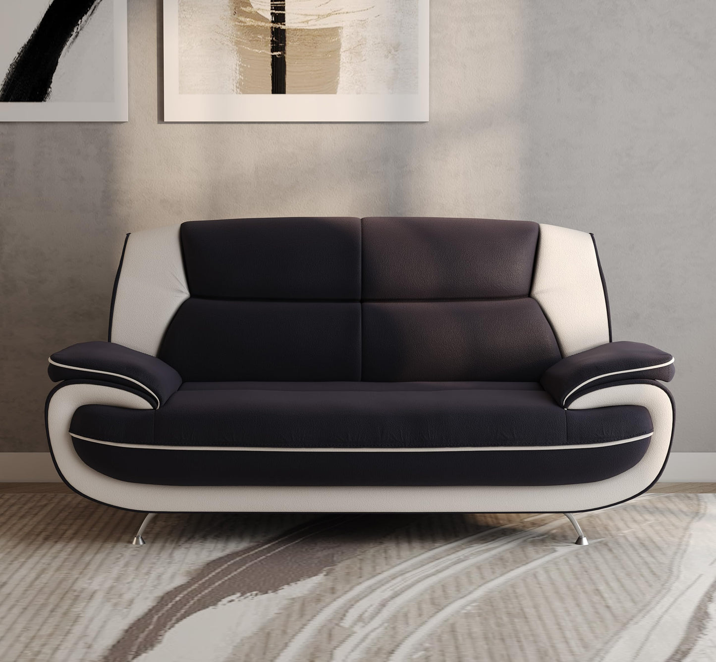 Sofa Set 3-2-1 for Living Room - Comfortable Couch Set with 3-Seater, 2-Seater & Armchair - Elegant Sofa Set with Fabric Cover - Without Sleep Function - Comfortable Padding - Modern Design
