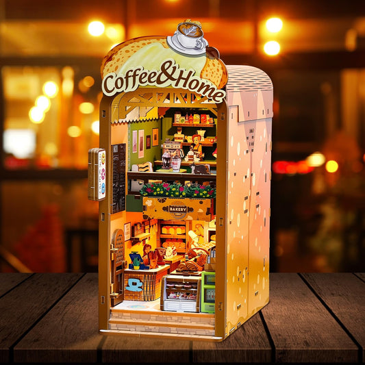Book Nook Japan, Sakura Straße Booknook Japanischer Kit, 293PCS DIY Miniature House mit Licht, 3D Puzzle für Erwachsene und Heranwachsende, Japanische Deko Holzpuzzle Erwachsene Bücherregaldekoration