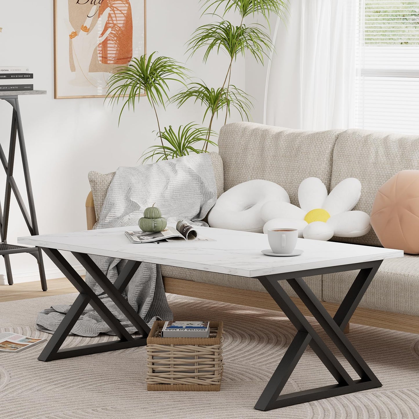 Garden 4 you X Coffee Table, White + Gold