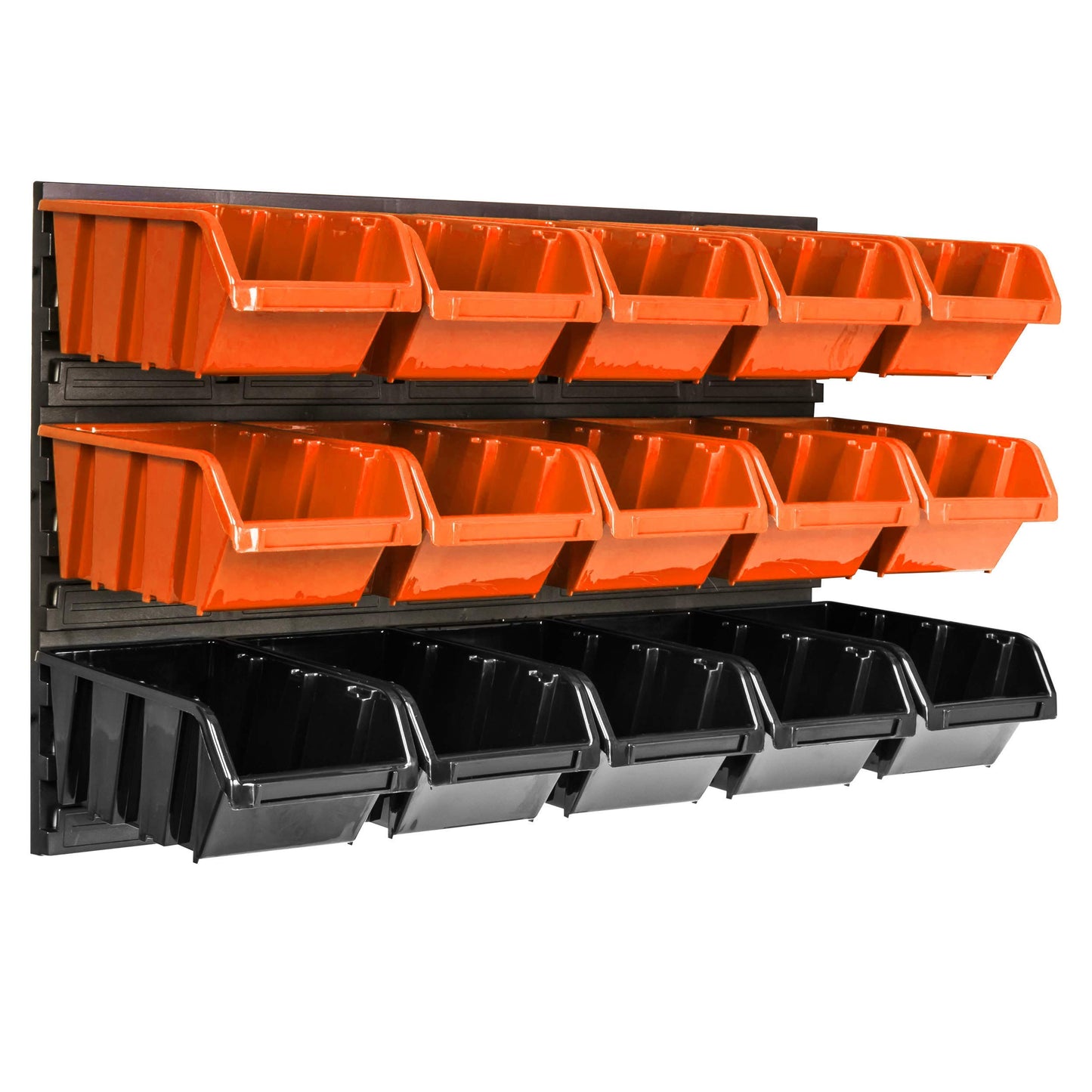 botle Storage System Wall Shelf 576 x 390 mm, Pack of 35 Boxes, Stacking Boxes, Storage Boxes, Extra Strong Wall Plates, Expandable Shelf, Workshop Shelf, Storage Shelf, Workshop Wall Shelf, Boltless